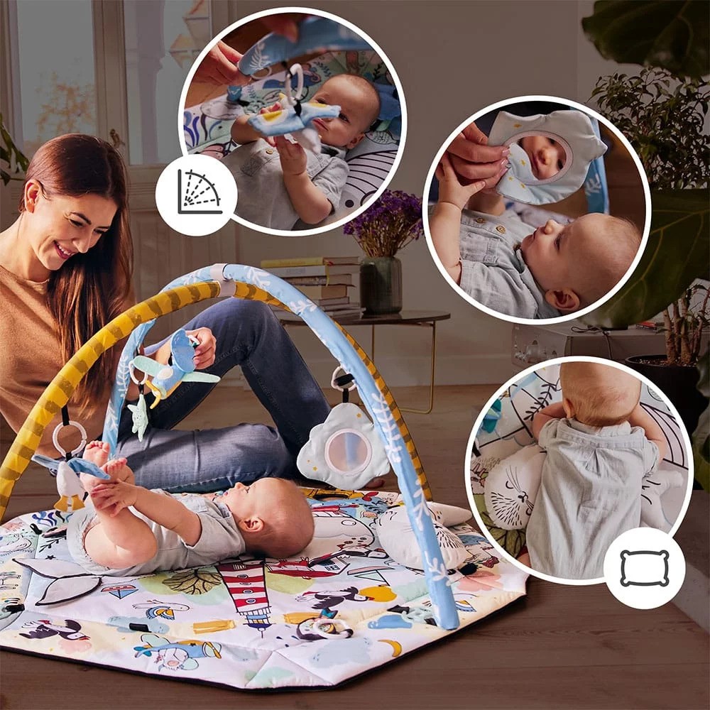 Đồ chơi và gối đi kèm trong bộ sản phẩm